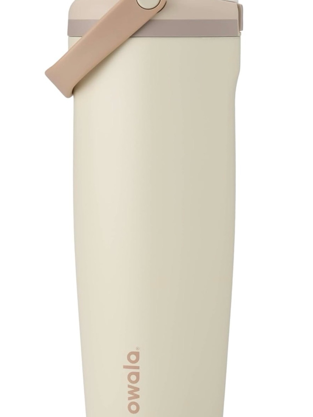 Owala Cream Insulated Water Bottle with Blush Carry Handle
